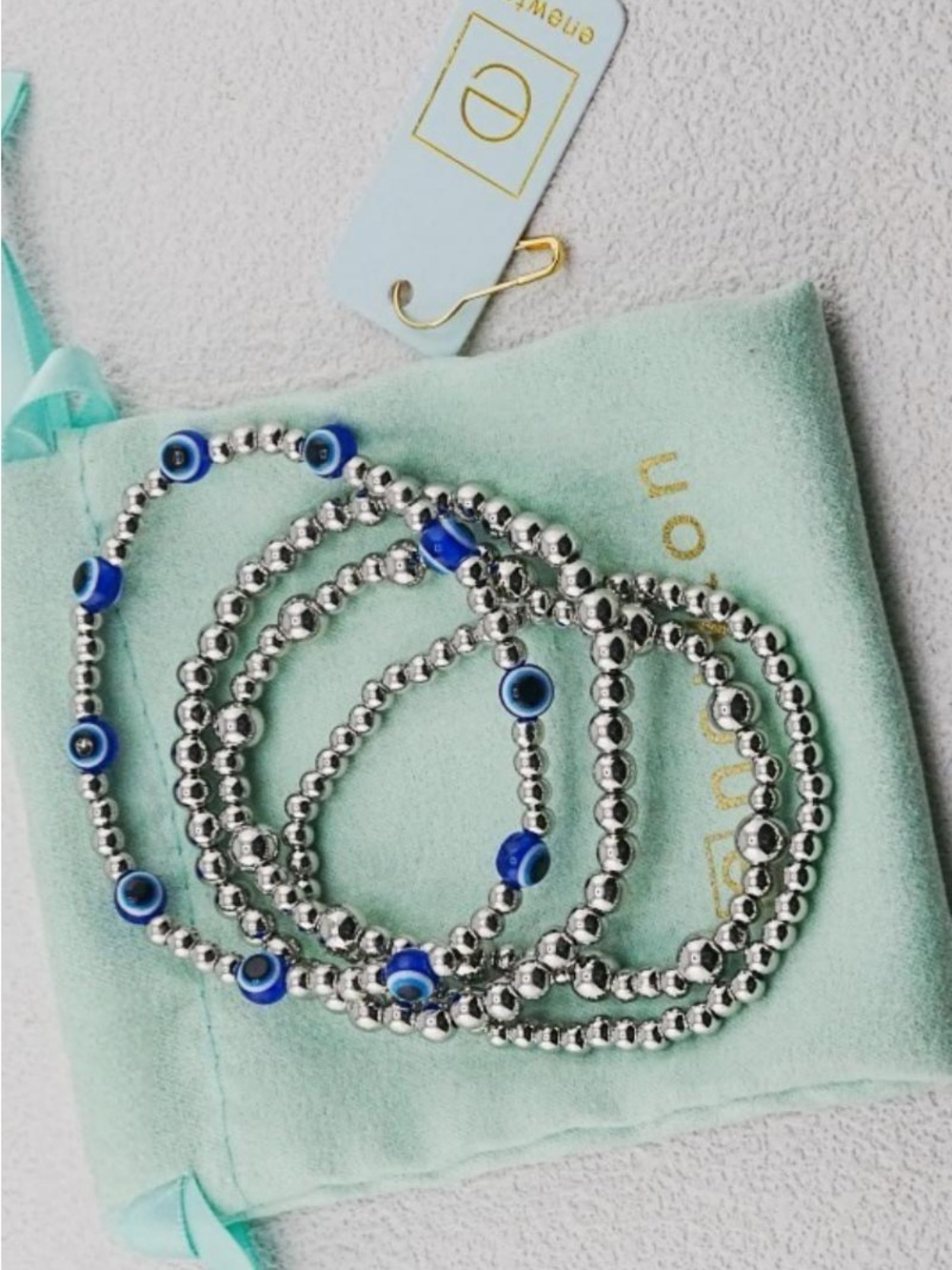 Enewton Silver Blue Eyes Bracelet Set - Picture 2 of 5